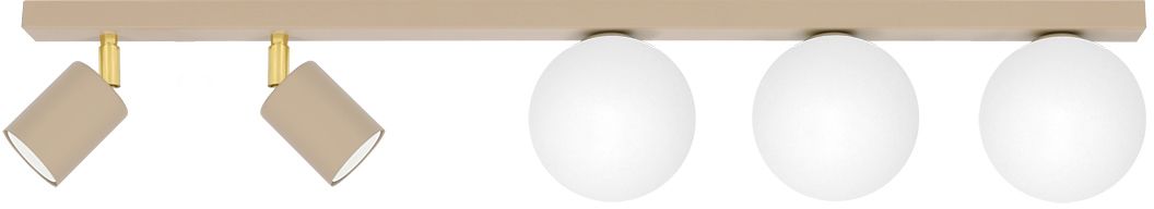 Kaja Aspa lámpara de techo 5x10 W blanco-oro-beige K-5831