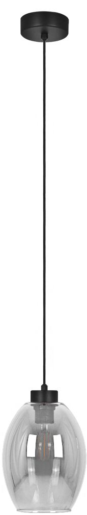 Kaja Balbo lámpara colgante 1x15 W negro-humado K-5720