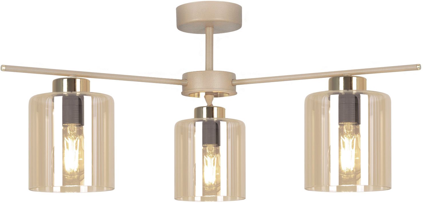 Kaja Vanes lámpara de techo 3x15 W oro-ámbar-beige K-5811