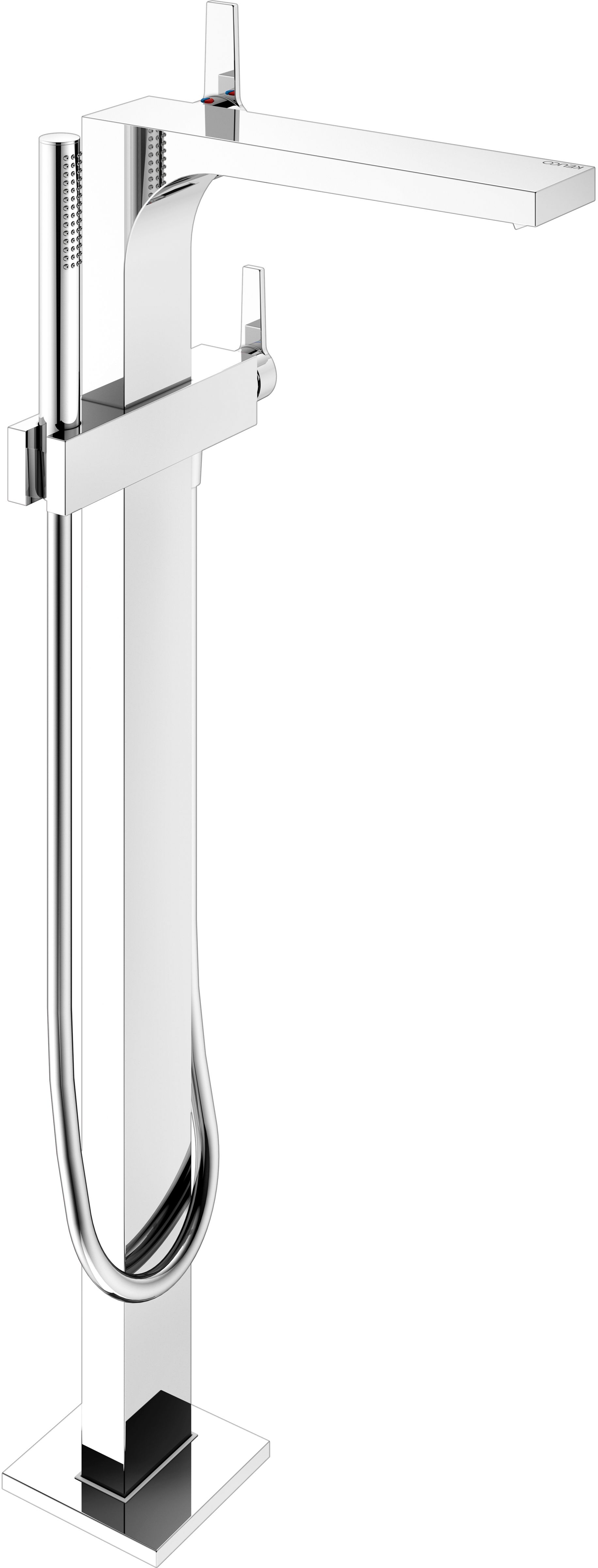 Keuco Edition 11 grifo de bañera y ducha en suelo cromo-negro 51127130100