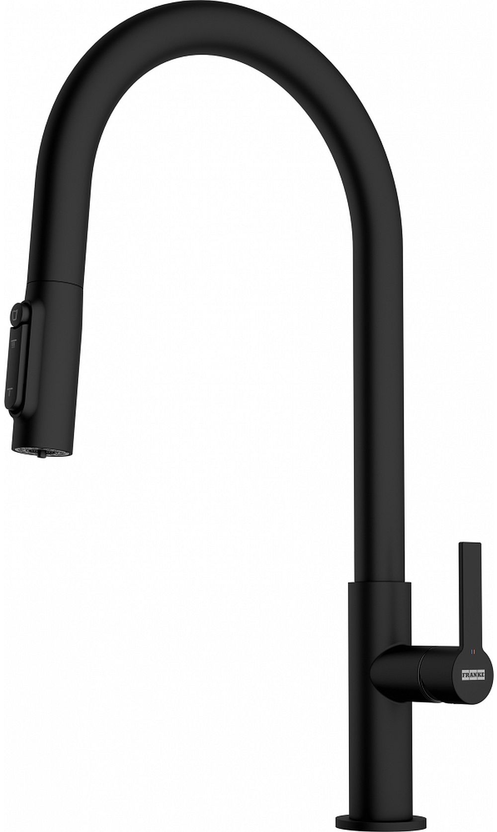 Franke Maris Slim Clear Water J Pull-Out grifo de cocina de pie negro 120.0730.911