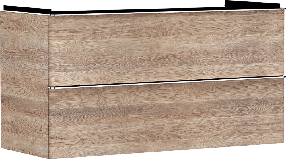 Hansgrohe Xelu Q armario 118x49.5x62.5 cm suspendido, para lavabo roble-cromo 54037000