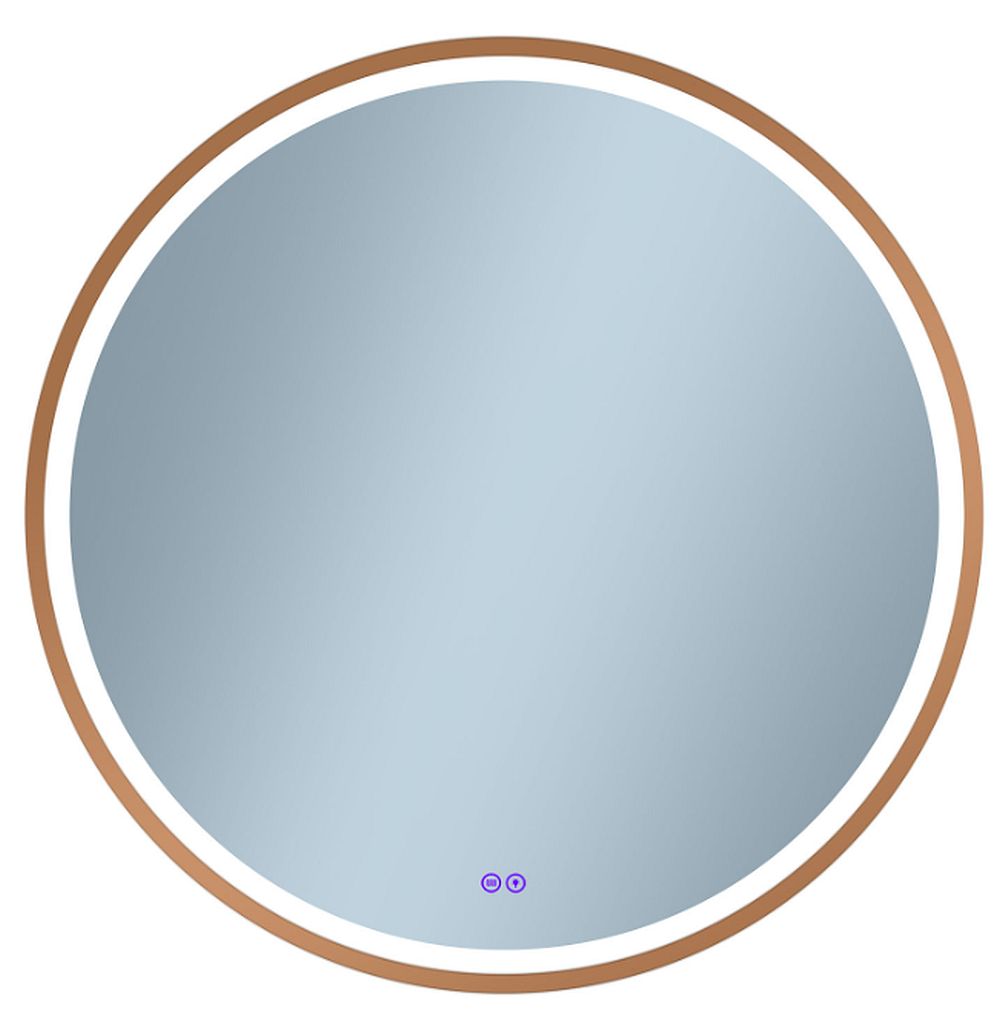 Venti Orion Red Gold espejo 60x60 cm circular con iluminación con lámina calefactora 5905951180380