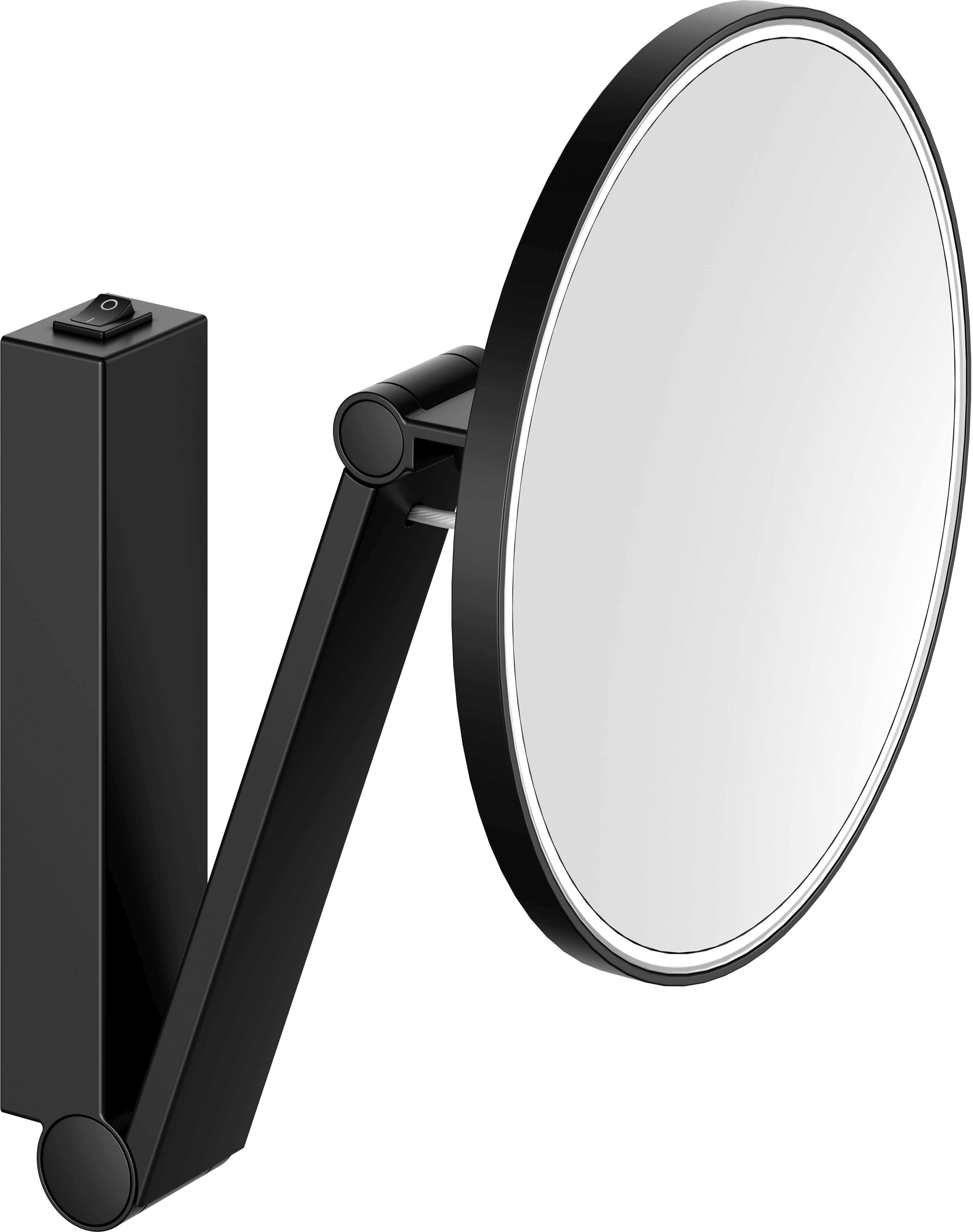 Keuco Cosmetic mirrors espejo cosmético 21.2x31.8 cm redondo con iluminación negro 17612379004