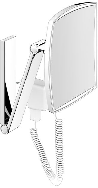 Keuco Cosmetic mirrors espejo cosmético 20x30.8 cm cuadrado con iluminación cromo 17613019001