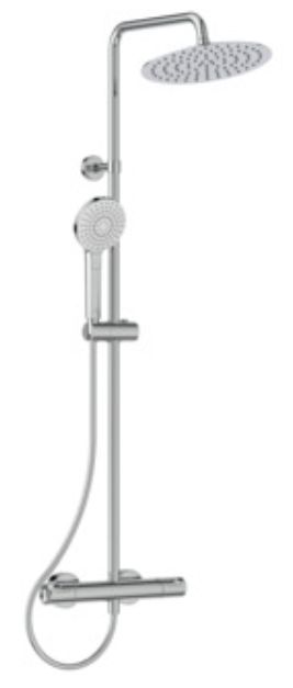 Ideal Standard Ceratherm conjunto de ducha a pared con termostato con rociador con efecto lluvia cromo A7565AA