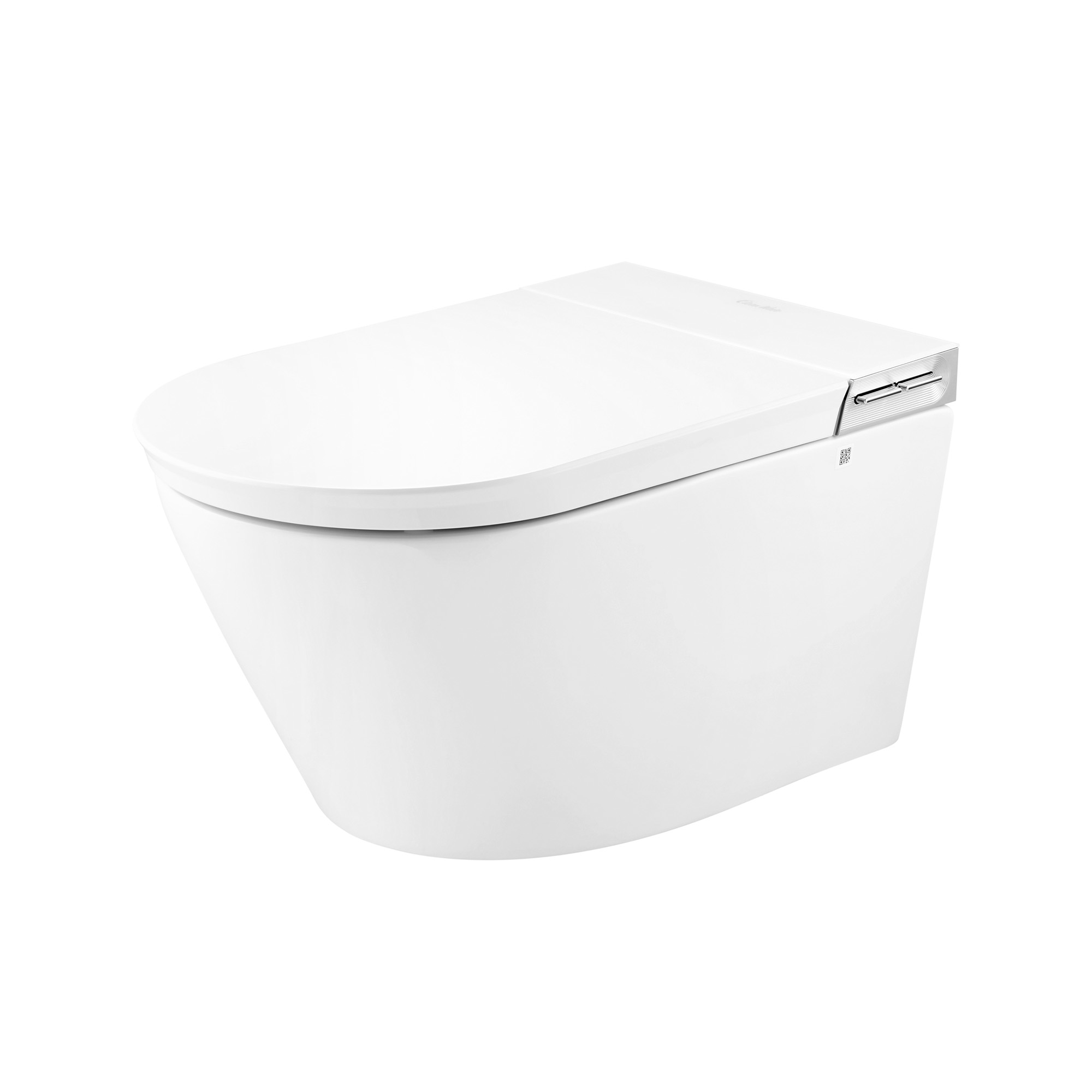 Clean Wave Breeze inodoro con función de bidé suspendido sin reborde con descarga de remolino blanco CWB700