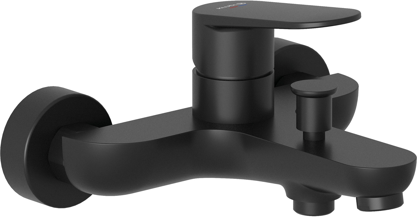 Kludi X1 grifo de bañera y ducha a pared negro 326913975