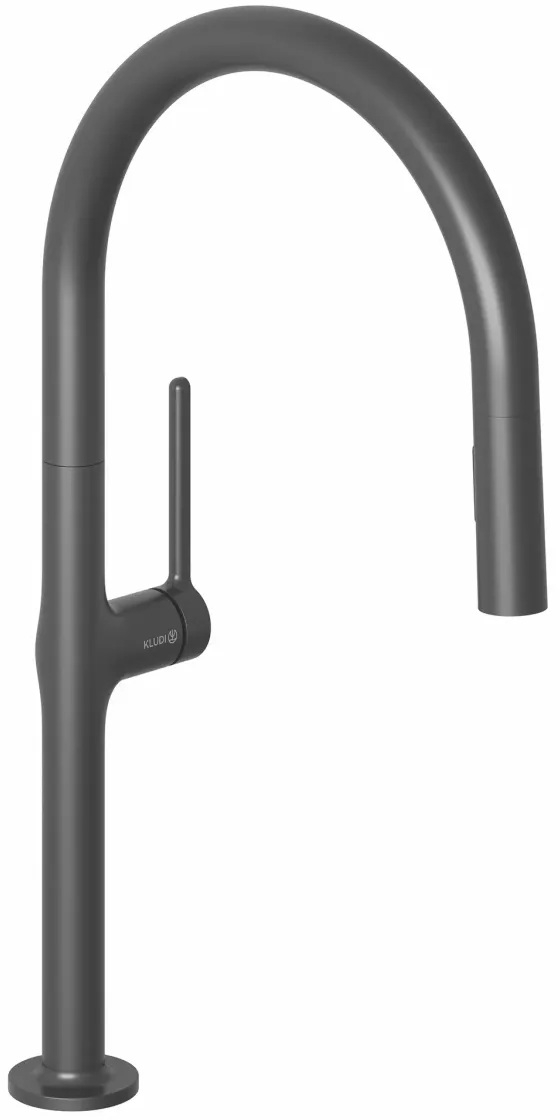 Kludi Reef grifo de cocina de pie negro 508516675