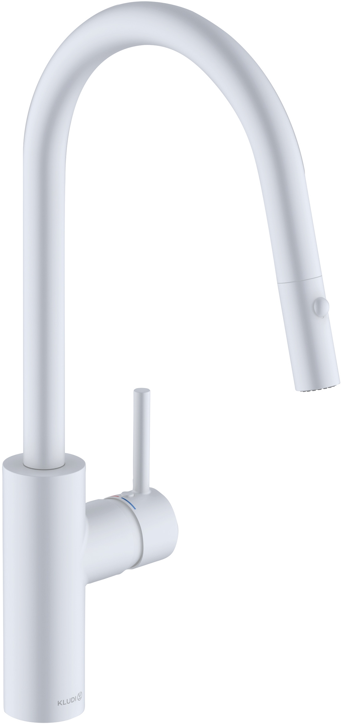 Kludi E-Go Voice grifo de cocina de pie blanco 423005377