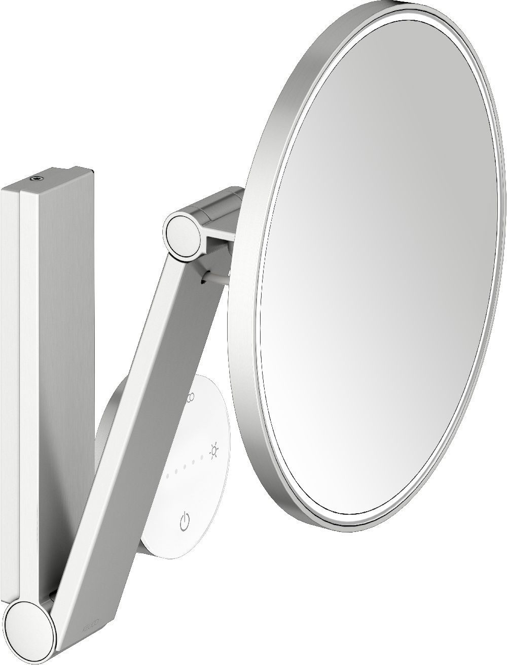 Keuco Cosmetic mirrors espejo cosmético 21.2x31.8 cm redondo con iluminación acero 17612219002