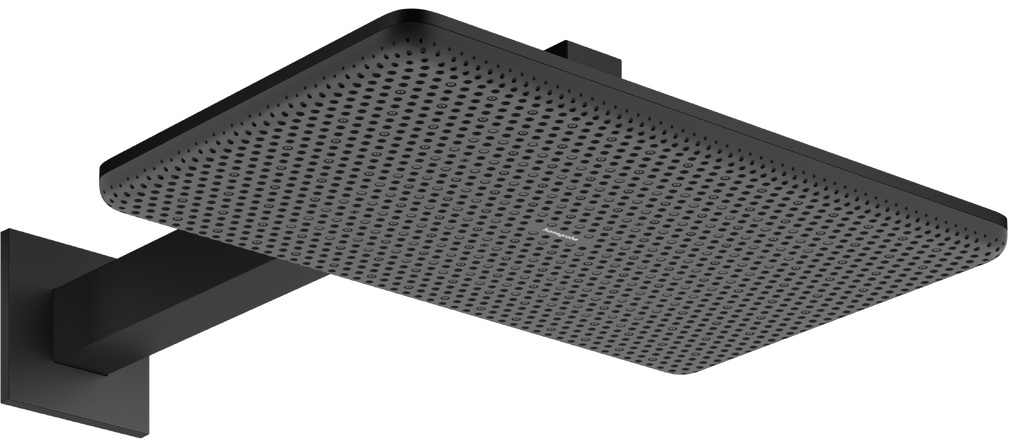 Hansgrohe Raindance Alive Q brazo de ducha con efecto lluvia 34.3x21.4 cm rectangular negro 24550670