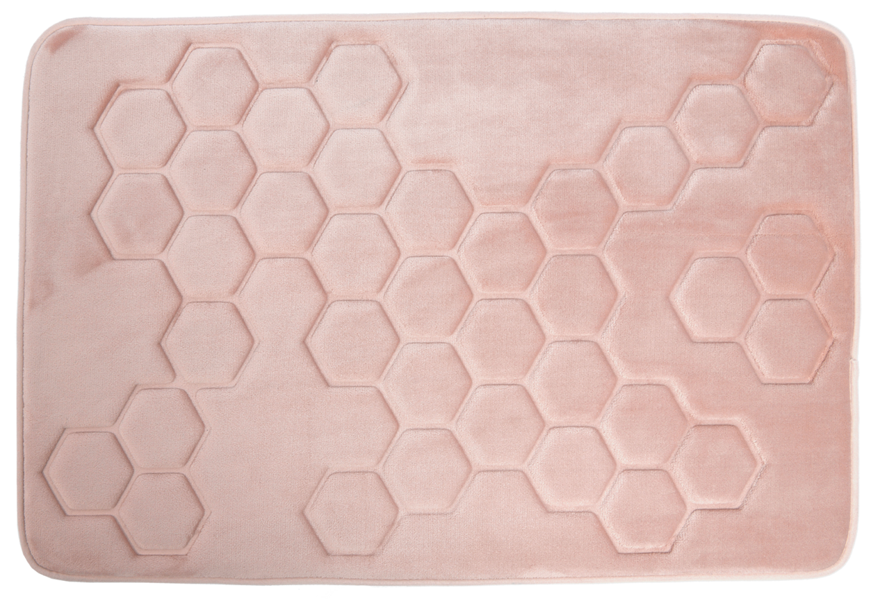 Hyggli Honey alfombrilla para baño 90x60 cm rectangular rosa 70-090
