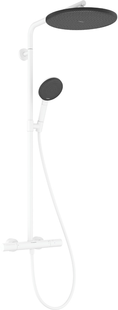 Hansgrohe Raindance Alive S Puro conjunto de ducha a pared con termostato con rociador con efecto lluvia blanco 24592700