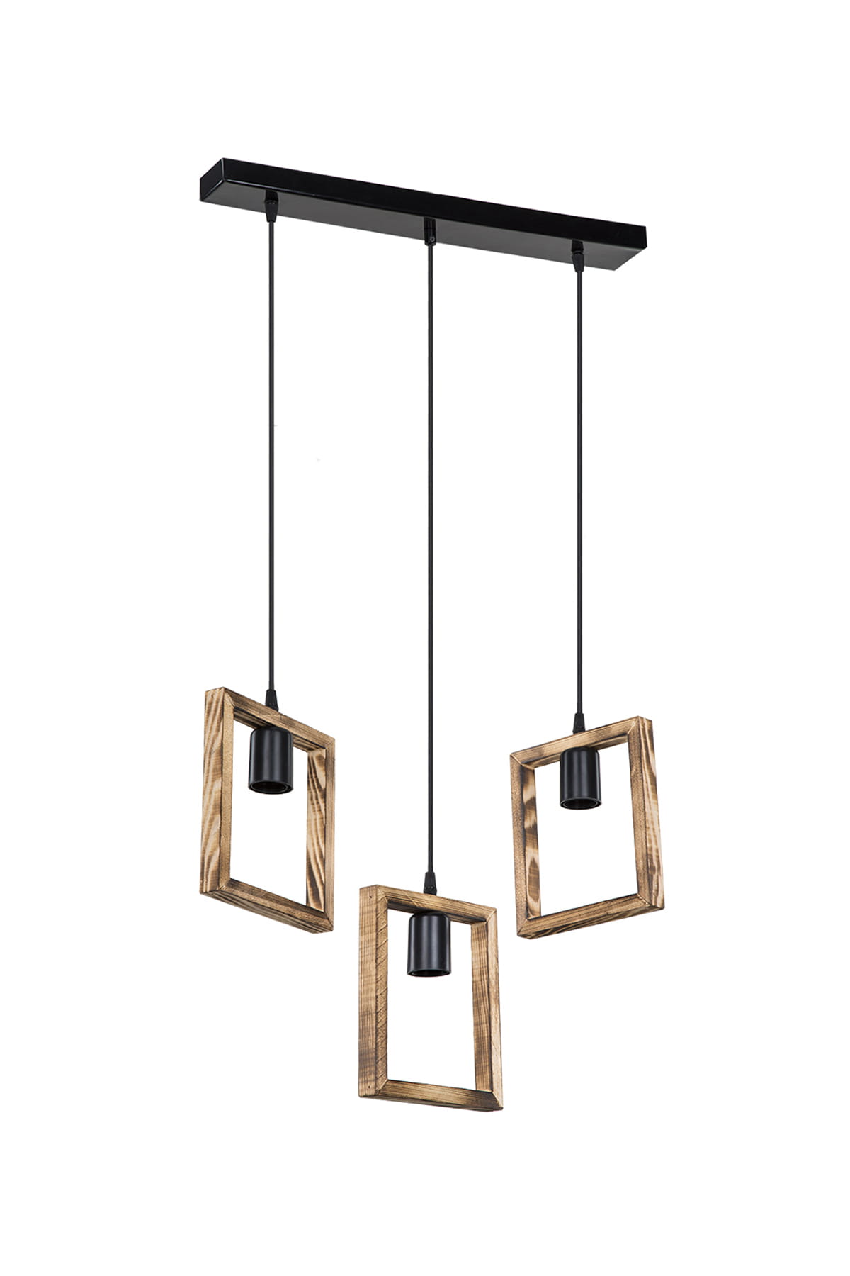 Zuma Line Atria lámpara colgante 3x20 W negro-madera ASZ.1679