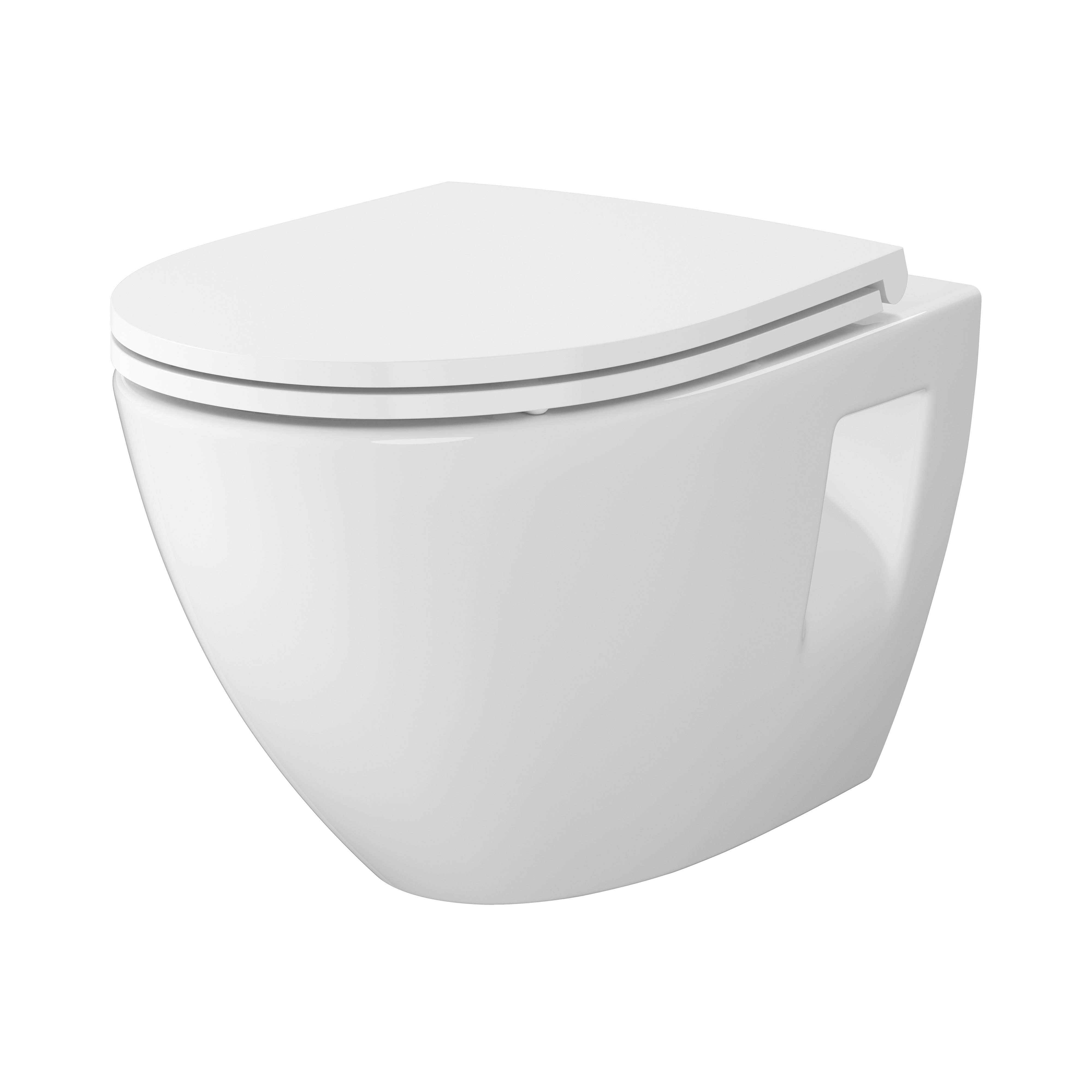 Cersanit Moduo conjunto taza de inodoro + tapa suspendido sin reborde blanco brillante S701-970