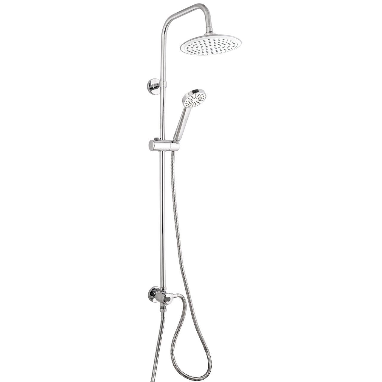 Duschy conjunto de ducha a pared con rociador con efecto lluvia cromo 427-90
