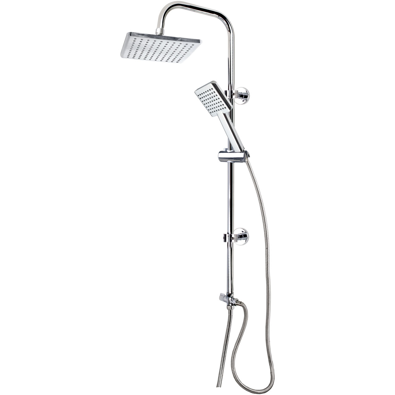 Duschy Easy conjunto de ducha a pared con rociador con efecto lluvia cromo 459-90