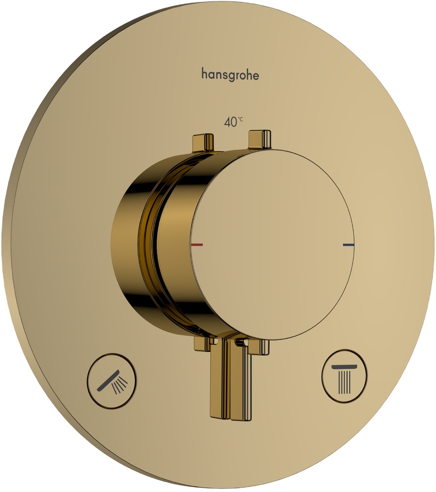 Hansgrohe Ecostat Comfort S grifo de bañera y ducha empotrado con termostato oro 33715990