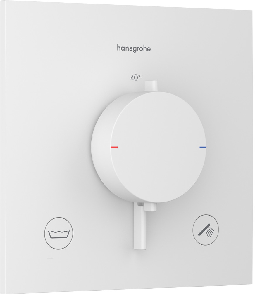 Hansgrohe Ecostat Comfort E grifo de bañera y ducha empotrado con termostato blanco 33716700