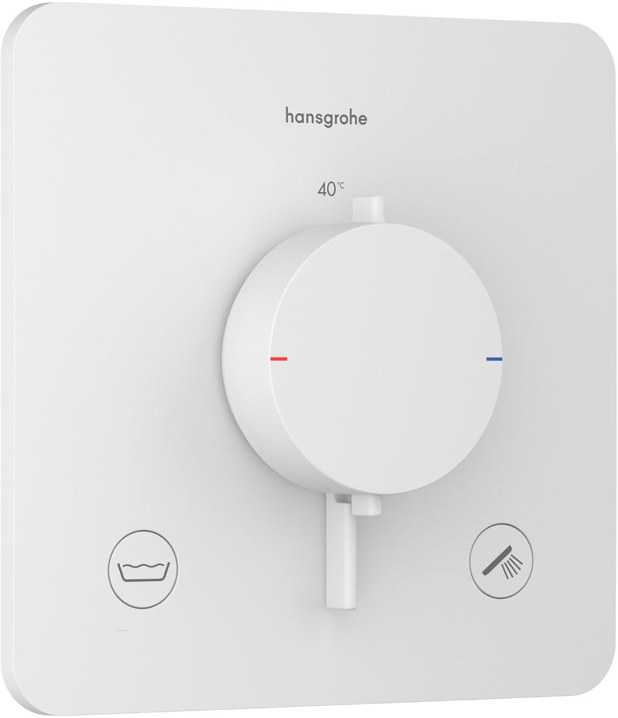 Hansgrohe Ecostat Comfort Q grifo de bañera y ducha empotrado con termostato blanco 33717700