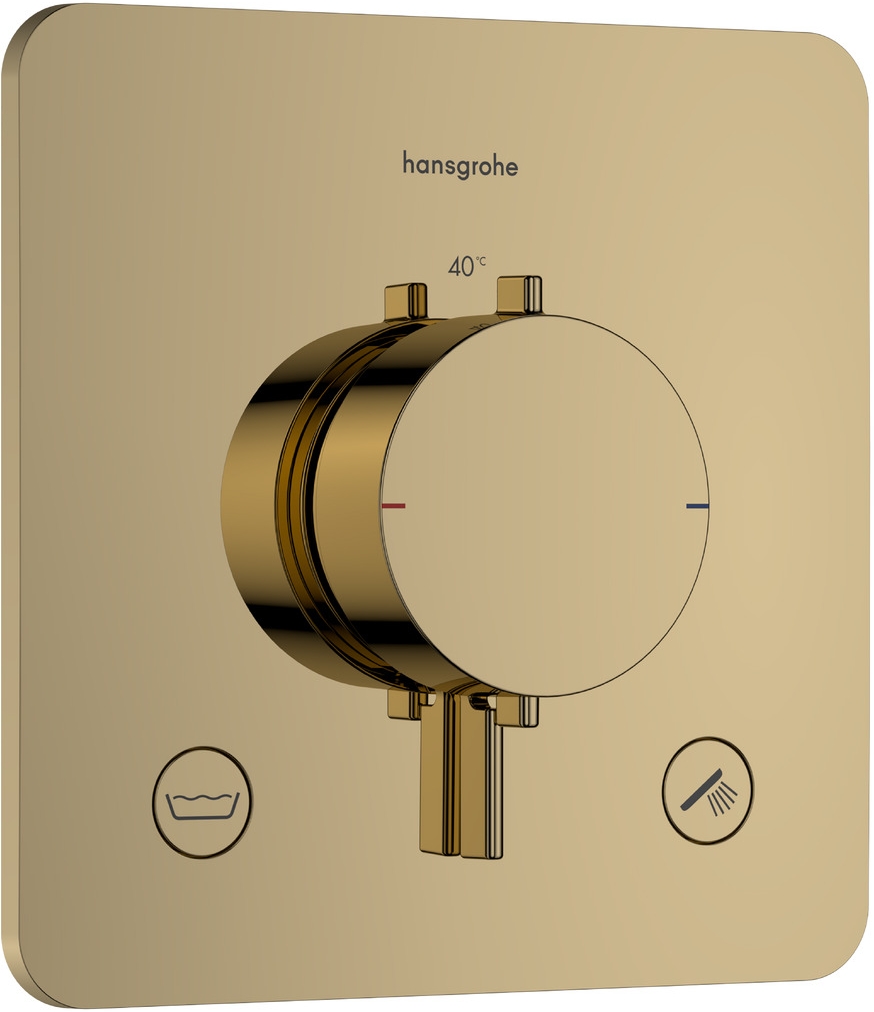 Hansgrohe Ecostat Comfort Q grifo de bañera y ducha empotrado con termostato oro 33717990