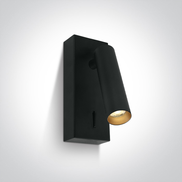One Light Kandila lámpara de pared 1x3 W negro 65746/B/W