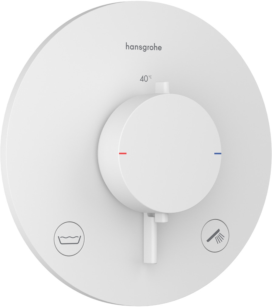 Hansgrohe Ecostat Comfort S grifo de bañera y ducha empotrado con termostato blanco 33718700