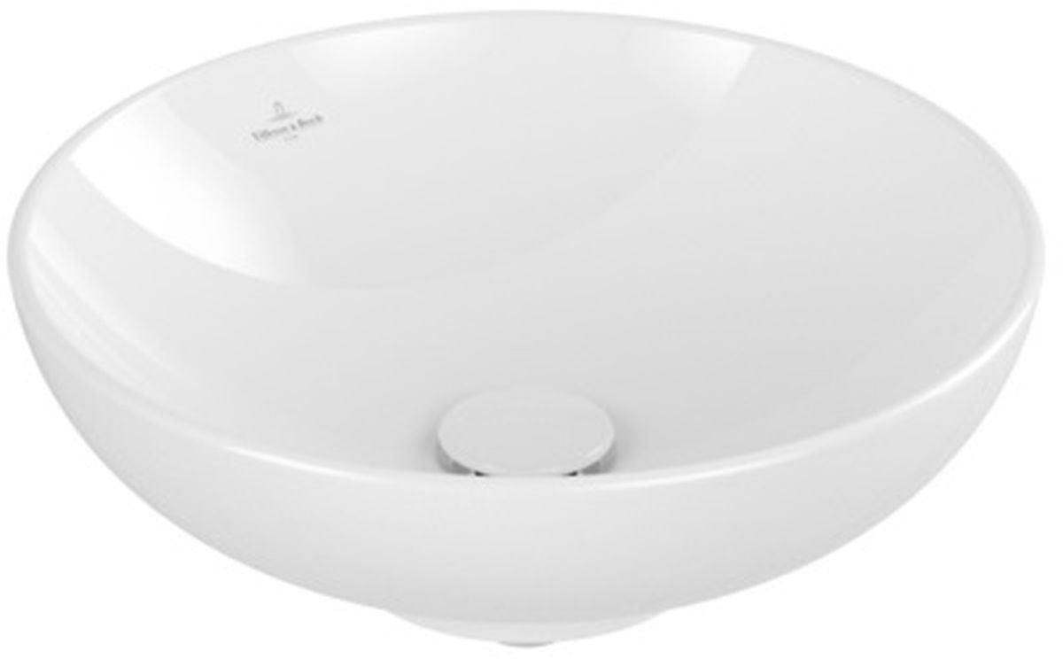 Villeroy & Boch Loop & Friends lavabo 42x42 cm oval sobre encimera blanco brillante 4A4601R1
