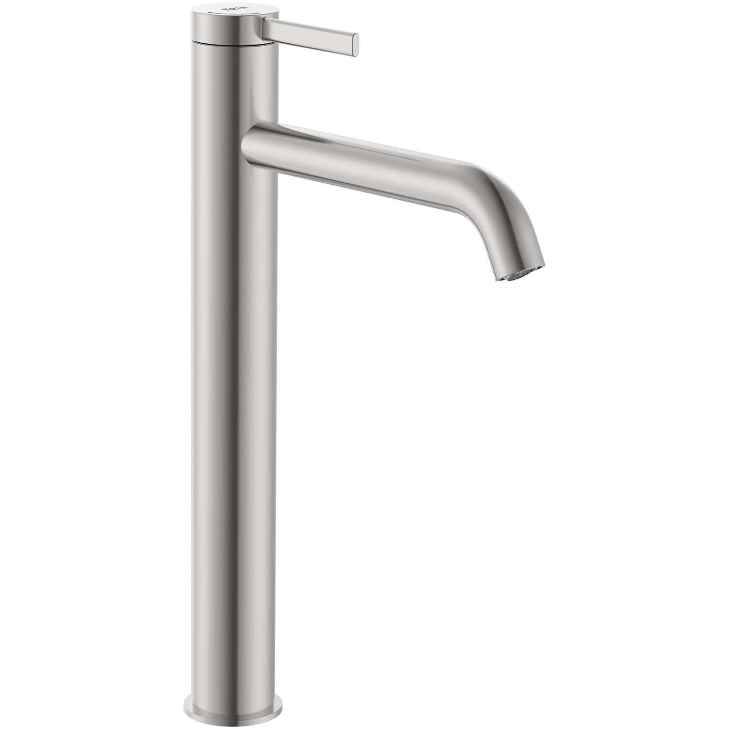 Roca Ona bateria umywalkowa stojąca wysoka stal inox A5A349ESM0
