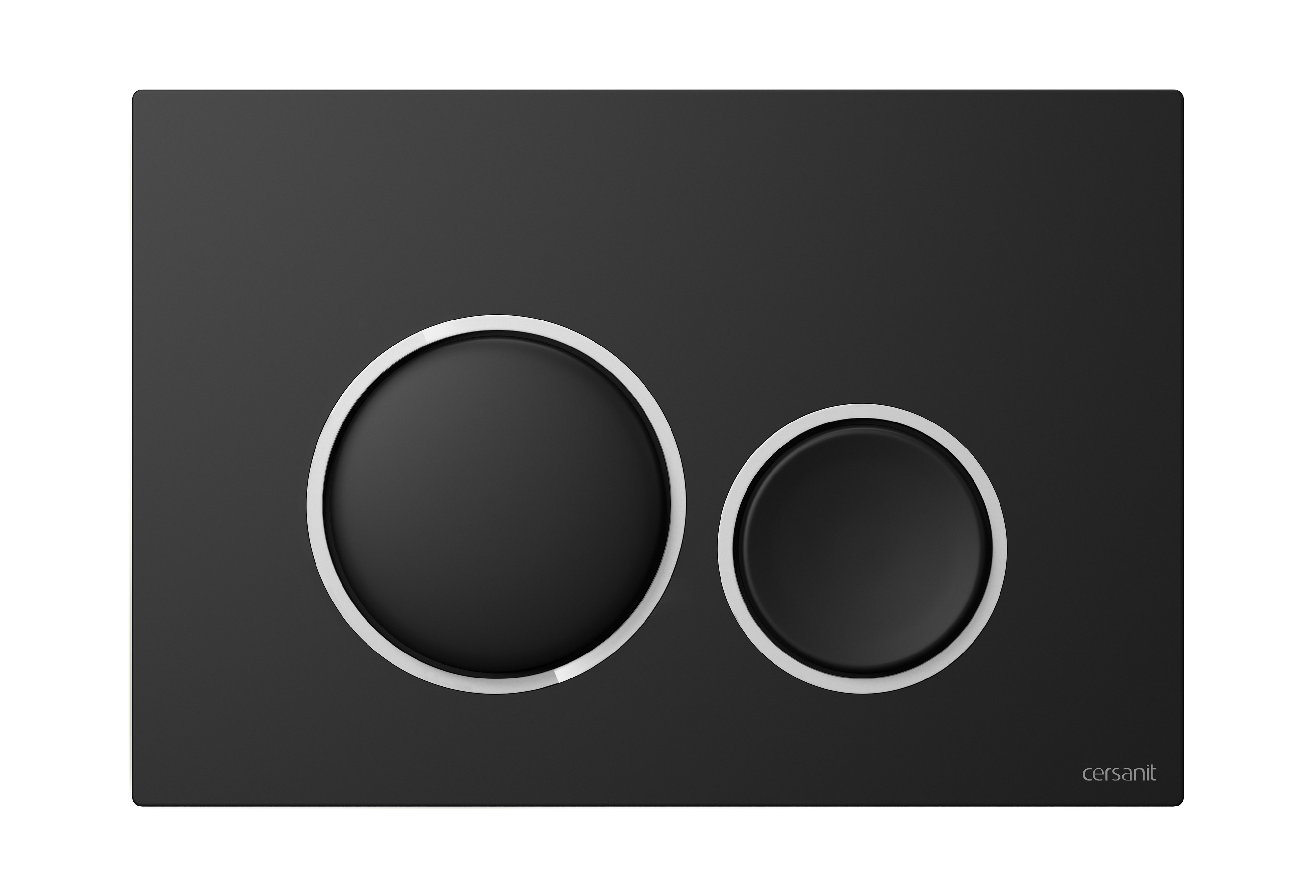 Cersanit Luna botón de descarga para WC cromo brillante-negro K97-0631