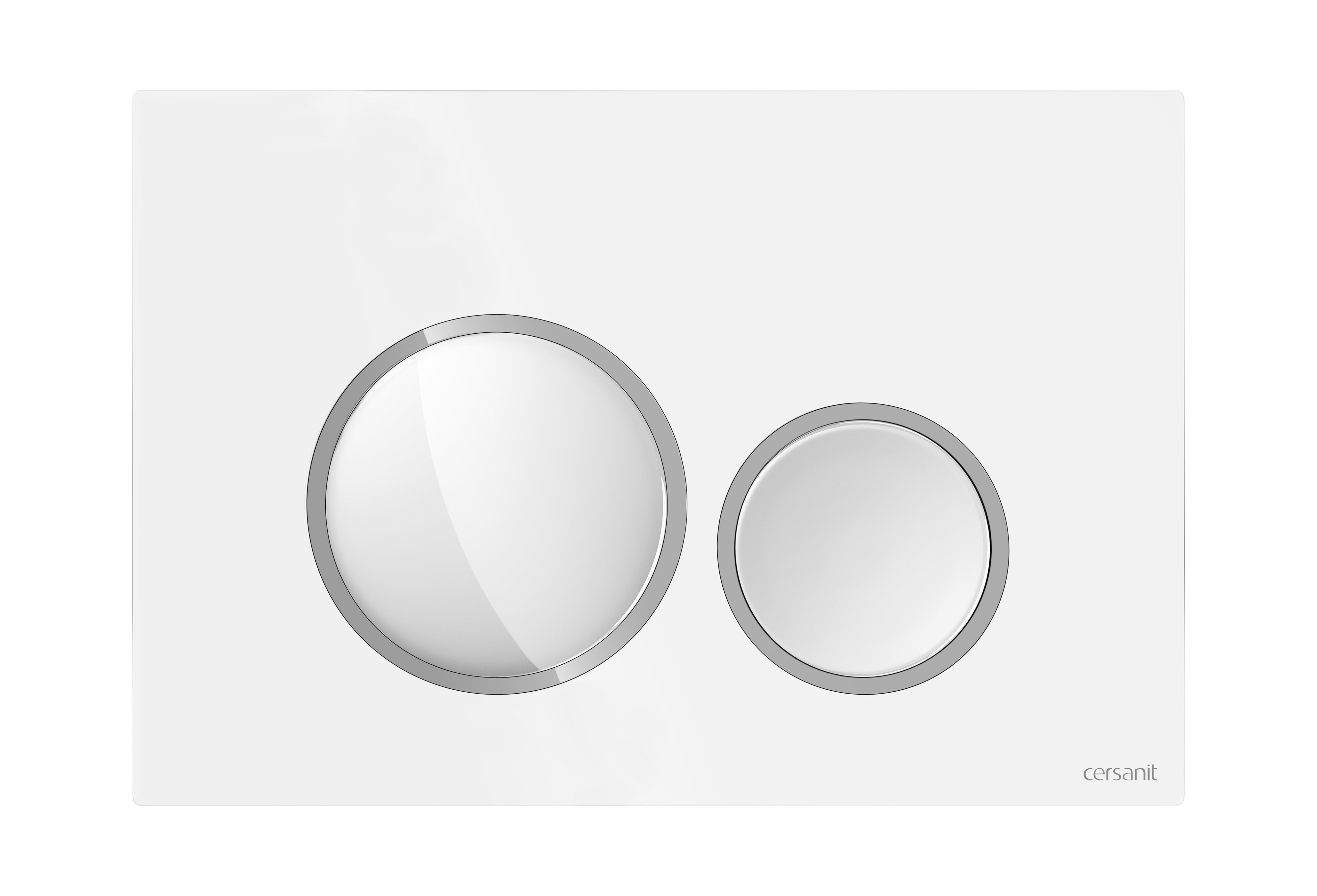 Cersanit Luna botón de descarga para WC cromo brillante-blanco K97-0627
