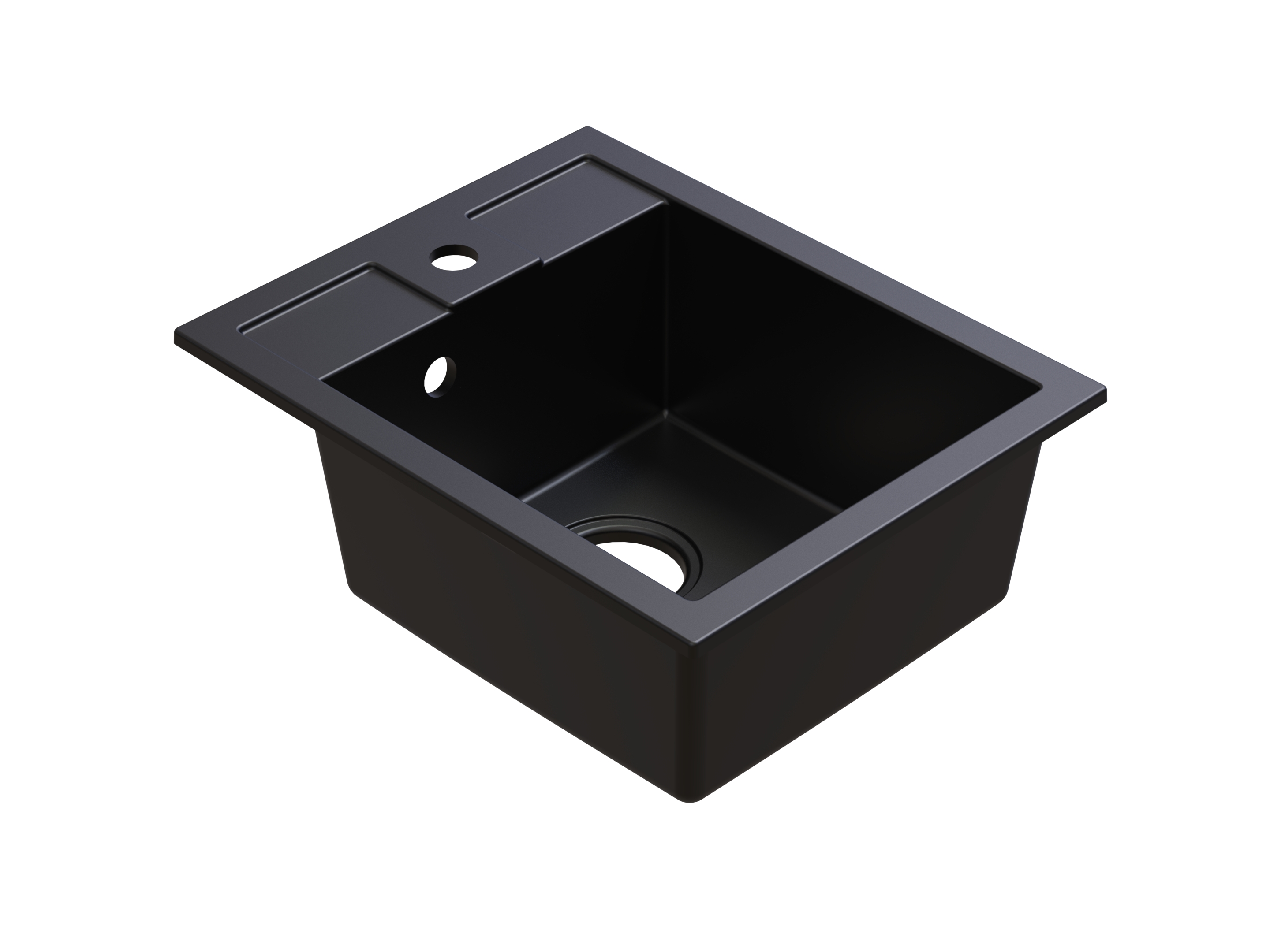 Berg Solo fregadero de granito 50x40 cm negro ZHB19103