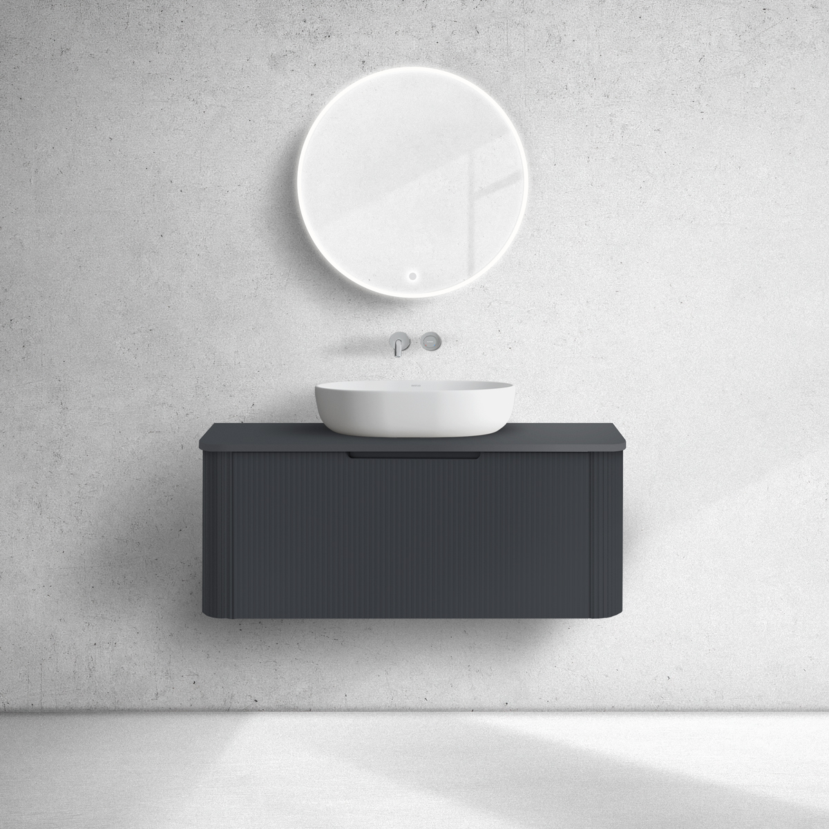 Oltens Hamnes armario 100x46x39 cm suspendido, para lavabo negro 60024300