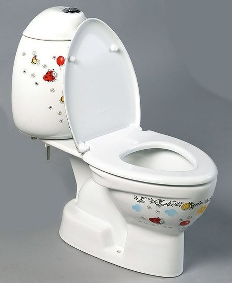 Conjunto taza de inodoro compacto Creavit Kid CK310.11CB00E.FF00, cisterna universal Creavit Kid CK400.00CB00E.FF00, KC0802.01.1