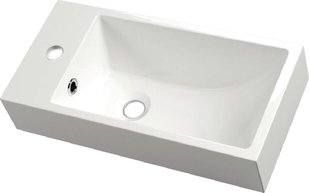 Sapho Ariana lavabo 50x25 cm rectangular clásico blanco SM012