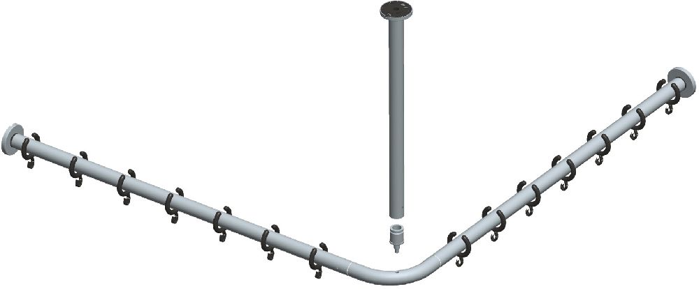 Keuco Plan barra para cortina de ducha 14936010800