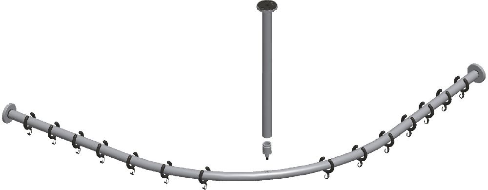 Keuco Plan barra para cortina de ducha 14938010900