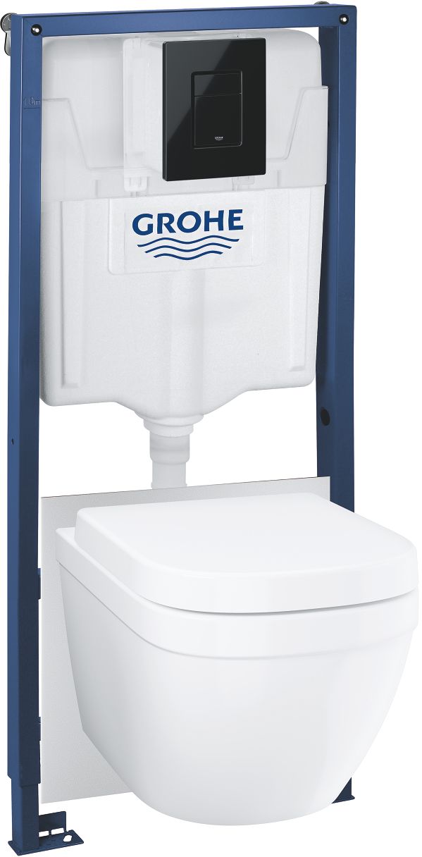 Grohe Solido conjunto de inodoro con tapa y marco con descarga de remolino 39941000
