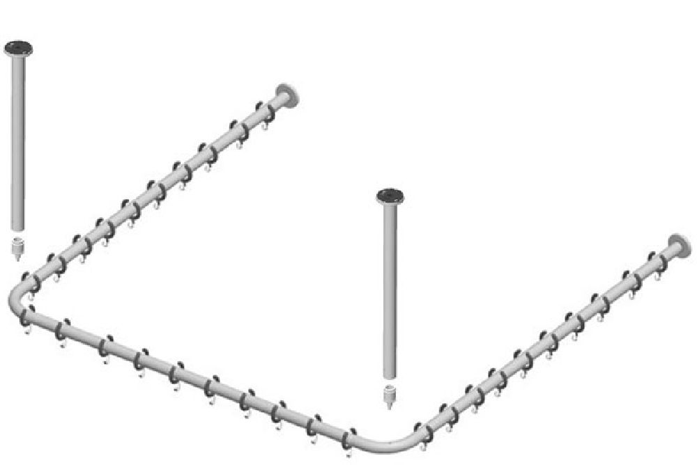 Keuco Plan barra para cortina de ducha 14940011200