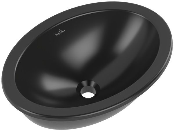 Villeroy & Boch Loop & Friends lavabo 48.5x32.5 cm oval bajo encimera negro 4A5400R7