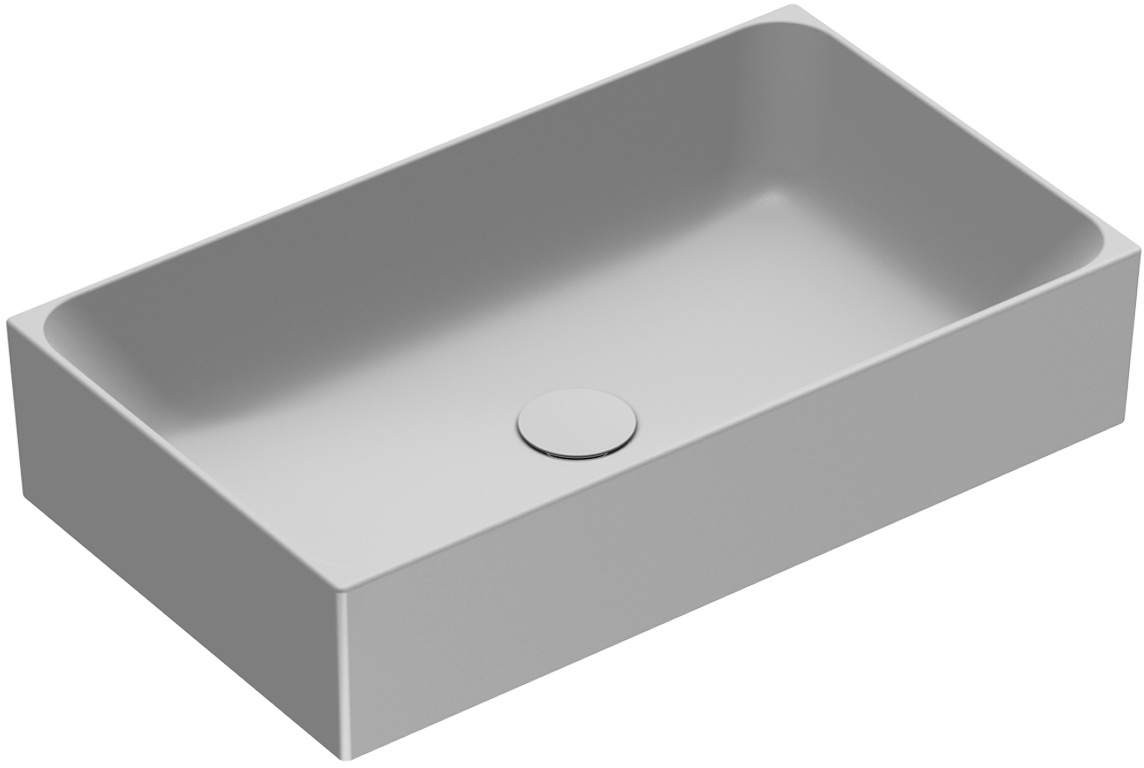Catalano New Zero lavabo 60x35 cm rectangular sobre encimera gris/piedra 0222600023