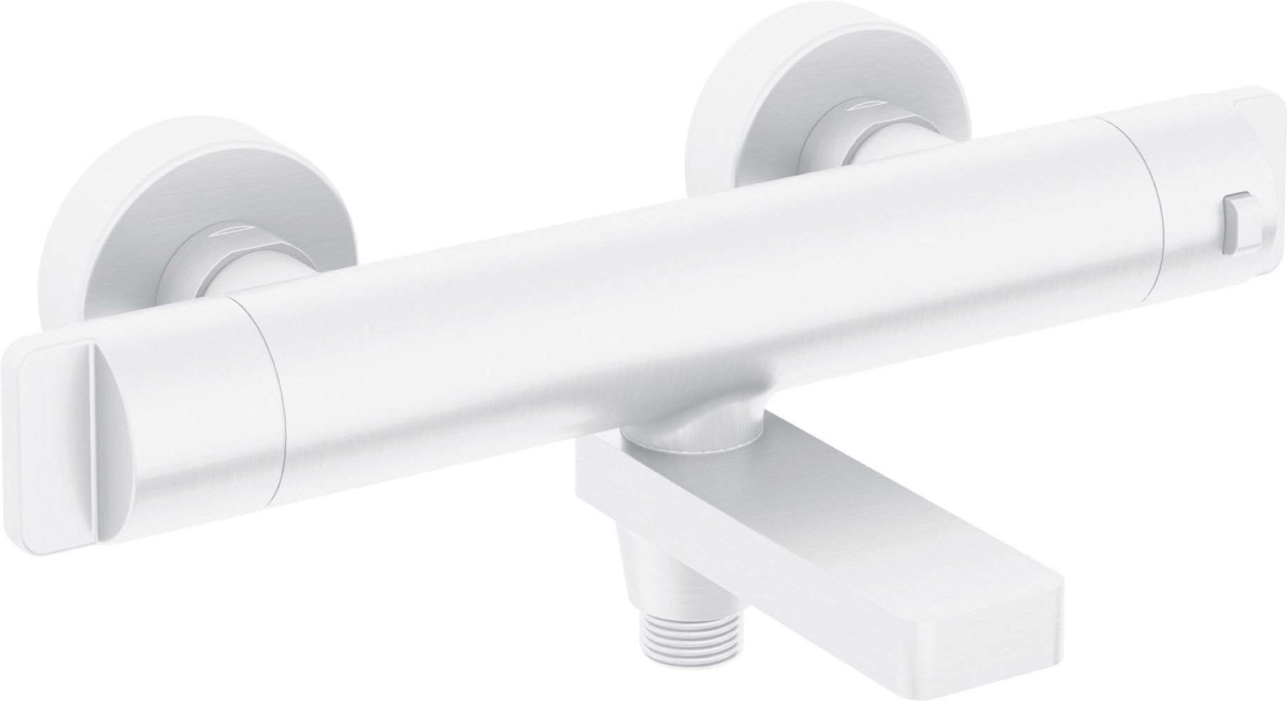 Deante Therm grifo de bañera y ducha a pared con termostato blanco BCH_A1BT