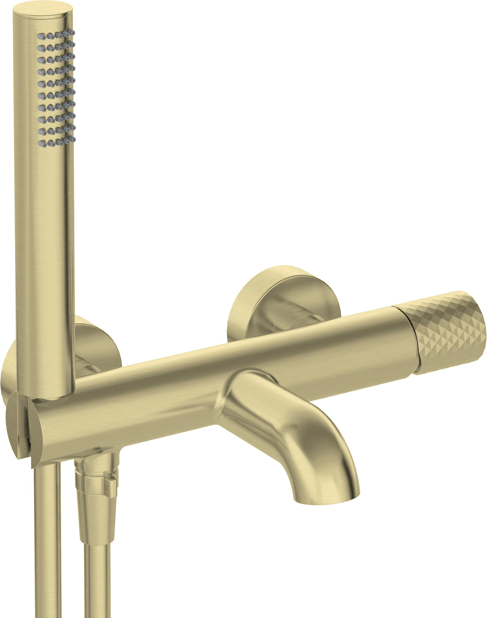 Deante Silia Hexa grifo de bañera y ducha a pared oro BHS_R11M