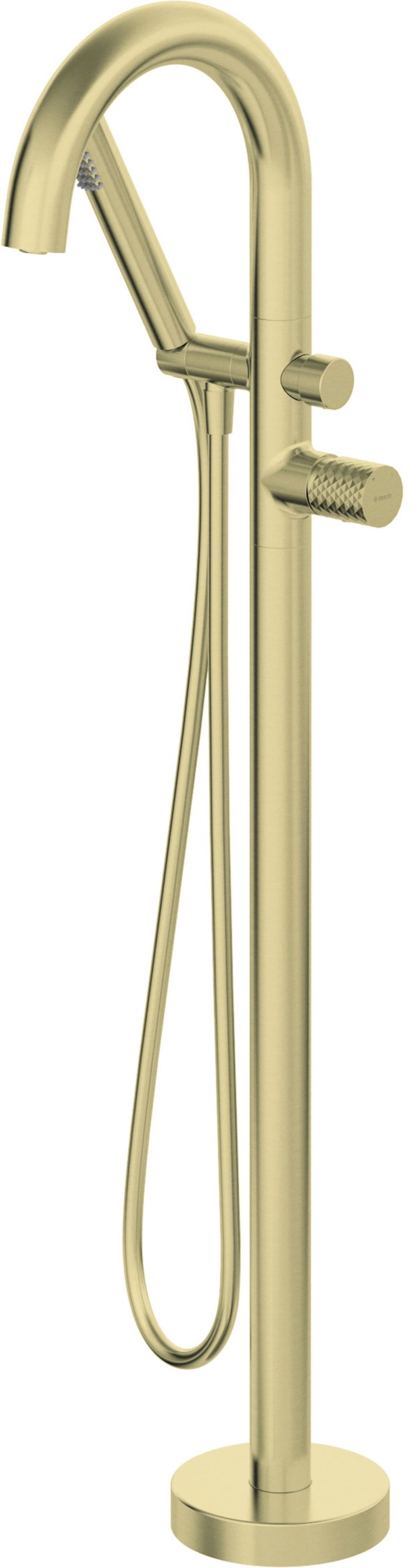 Deante Silia Hexa grifo de bañera y ducha en suelo oro BHS_R17N