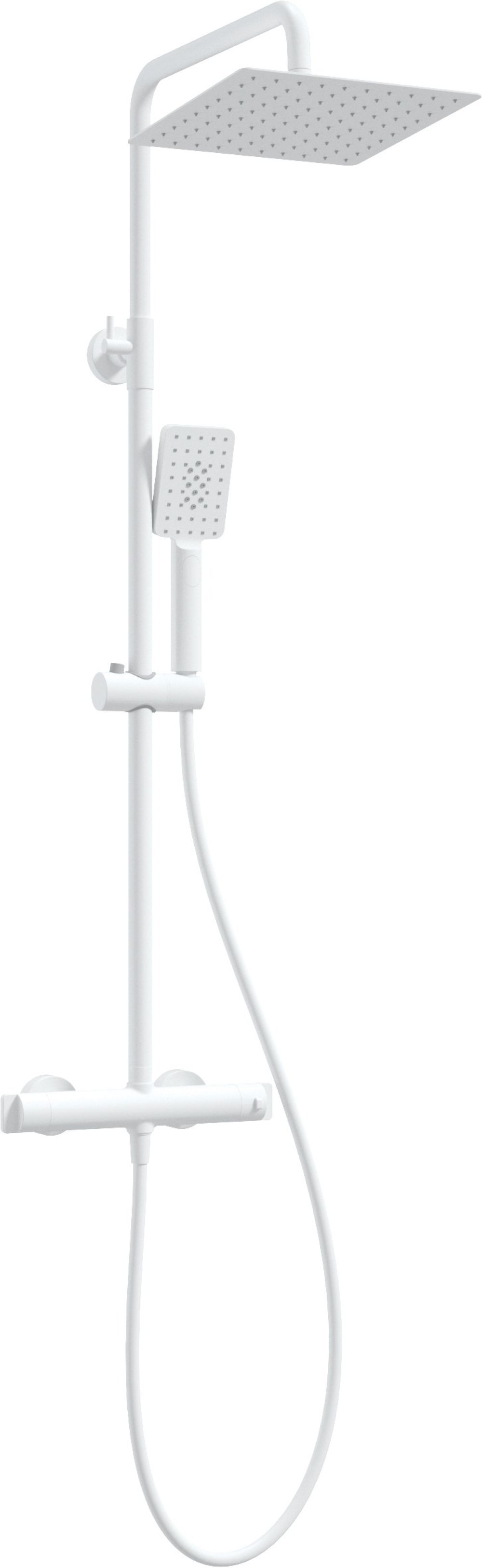 Deante Therm conjunto de ducha a pared con termostato blanco NAC_A4HT
