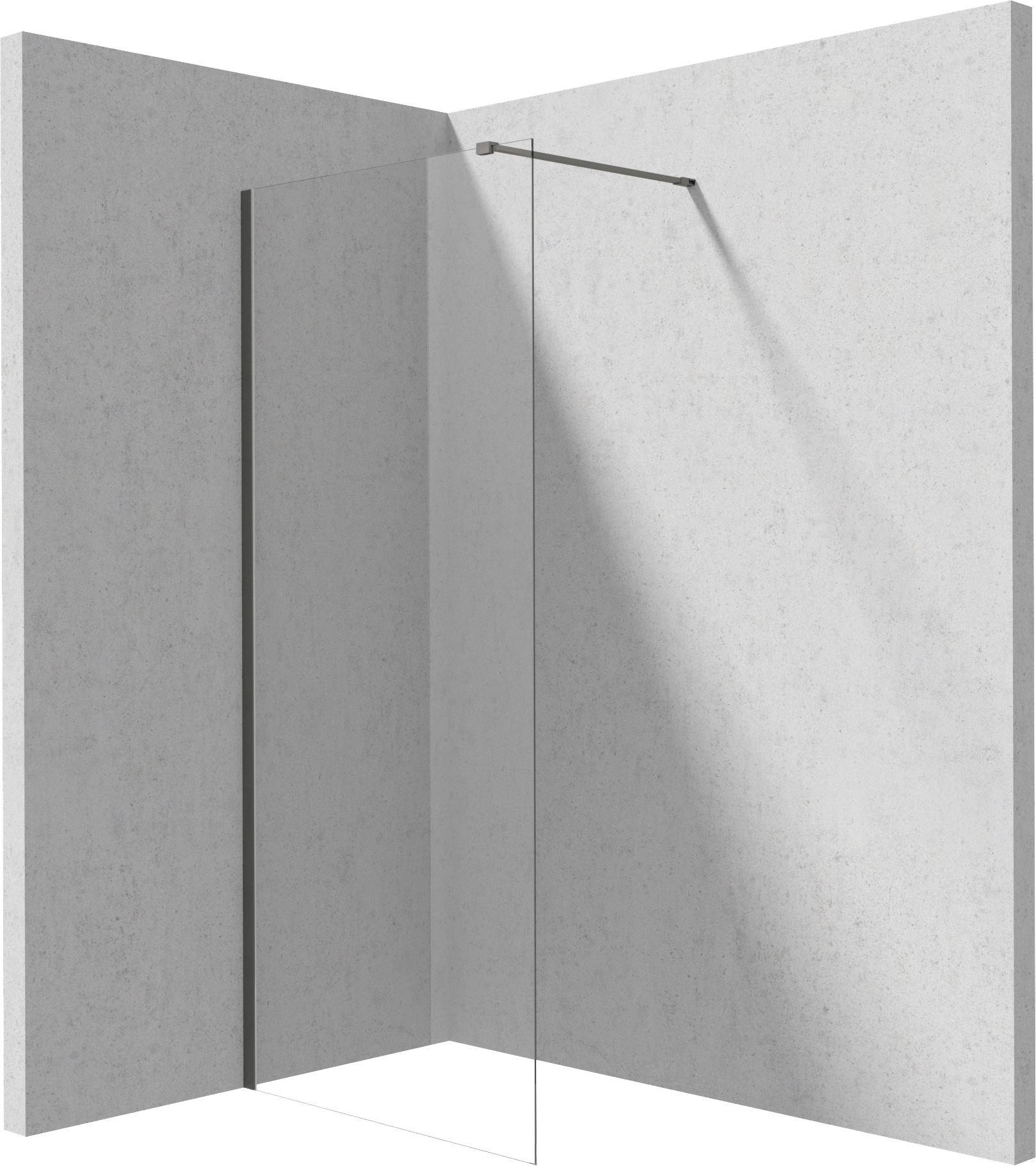 Deante Prizma mampara de ducha walk-in 70 cm grafito cepillado/vidrio transparente KTJ_D37P