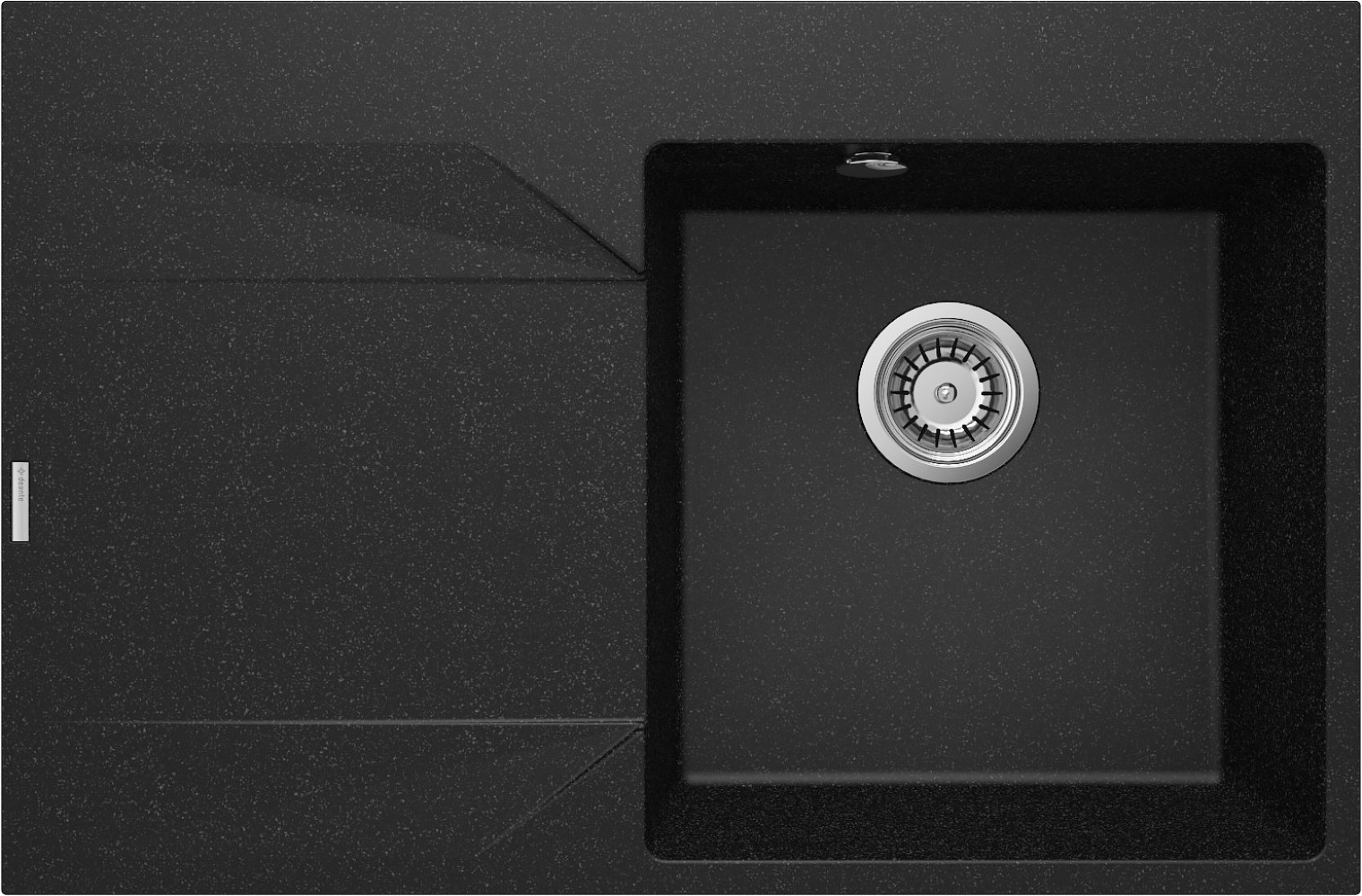 Deante Evora fregadero de granito 76x50 cm gris/grafito/ónix ZQJ_211L