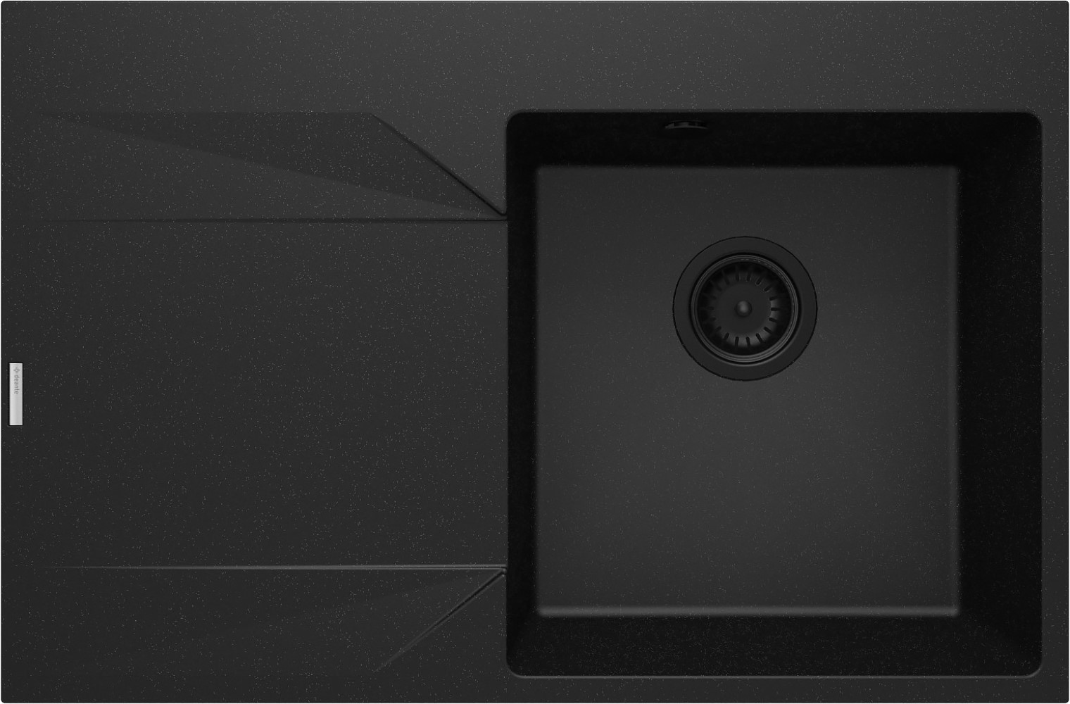 Deante Evora fregadero de granito 76x50 cm gris/grafito/ónix ZQJ_G11L