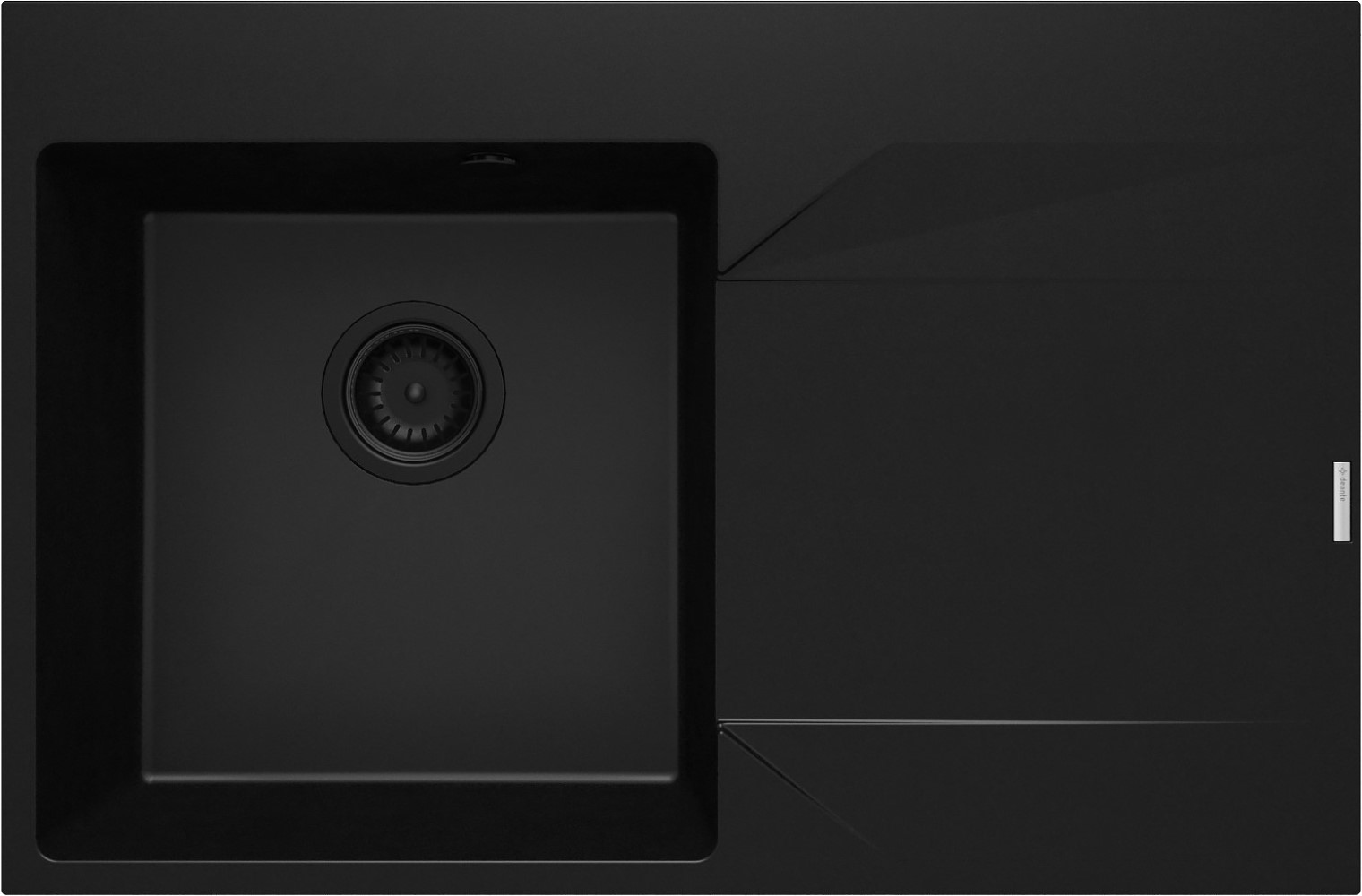 Deante Evora fregadero de granito 76x50 cm negro ZQJ_N11P
